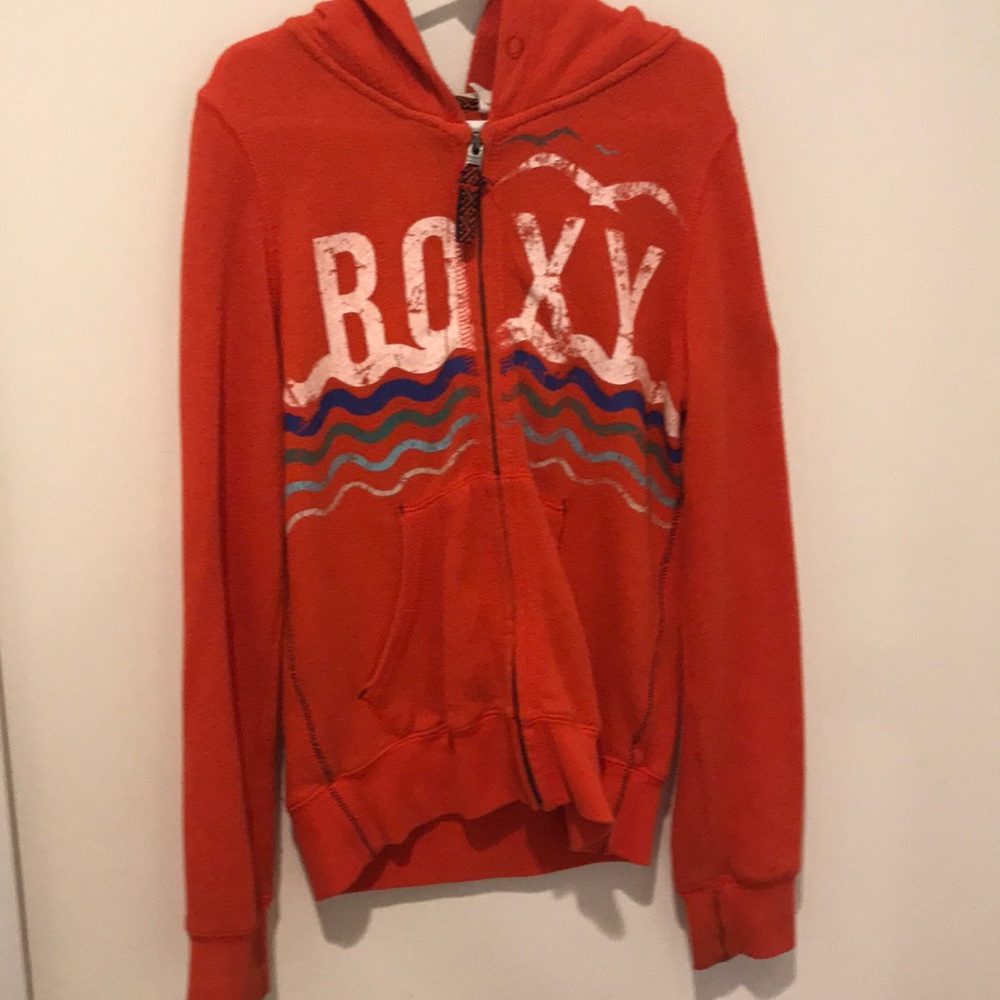 Orange roxy hooded sweater